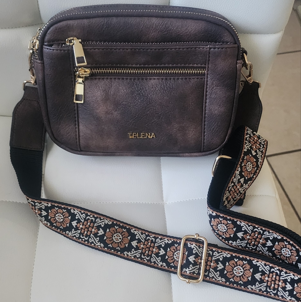 NWT Telena‎ Women's Brown Crossbody Bag.